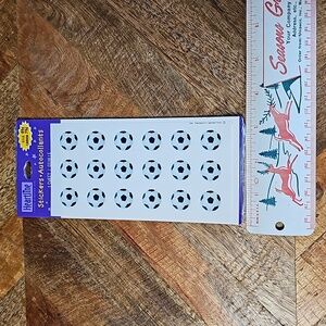 Heartline Hallmark Sticker sheet soccer ball Stickers